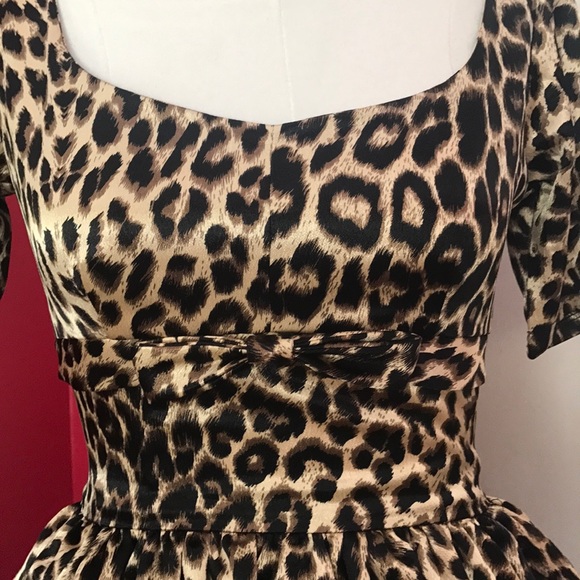 Bernie Dexter Dresses & Skirts - Bernie Dexter rare leopard print satin dress